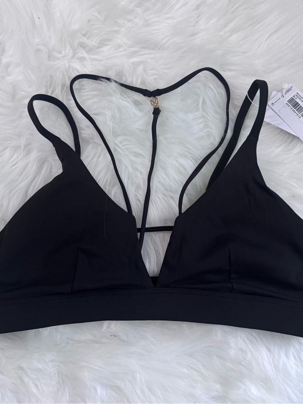 Classic Black Bralette with Strappy Back